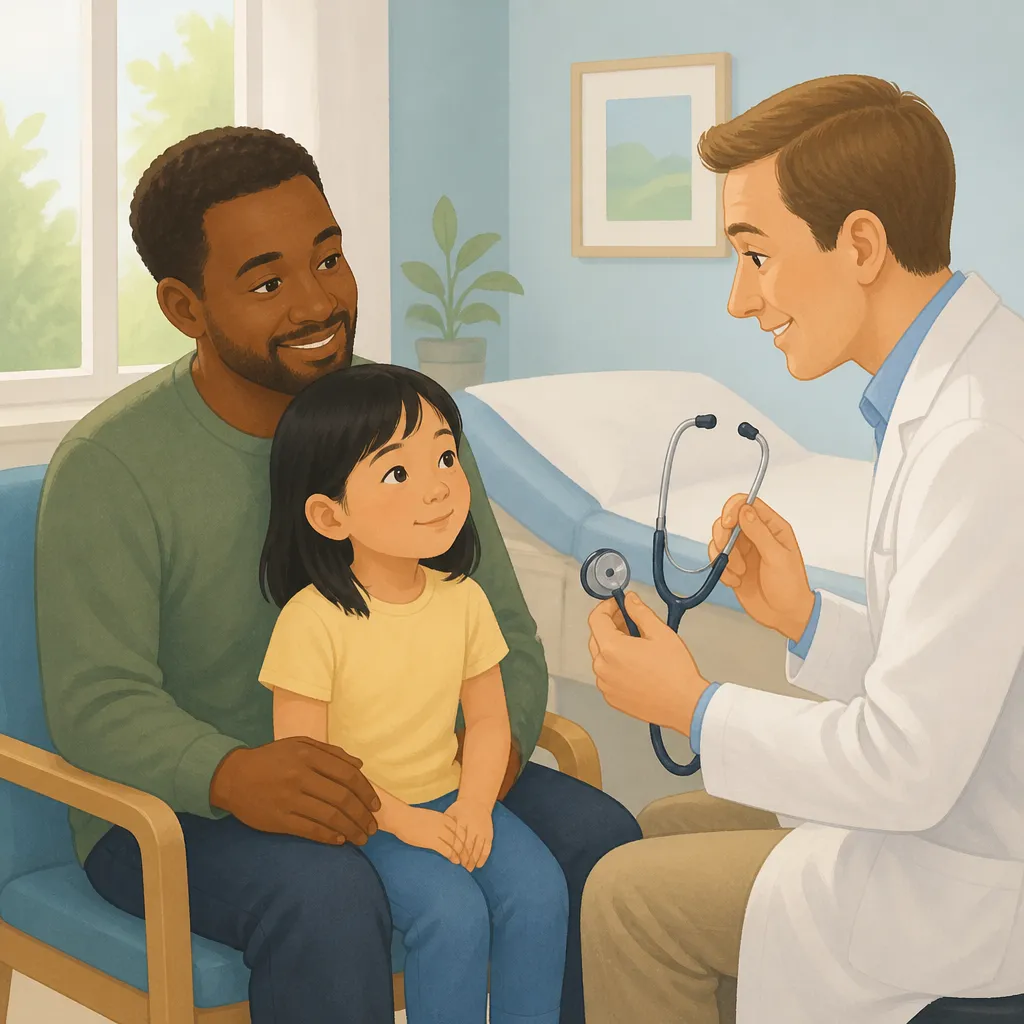 Illustration for A doctor visit