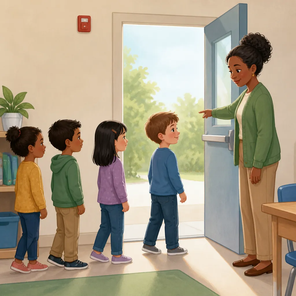 Illustration for A fire drill