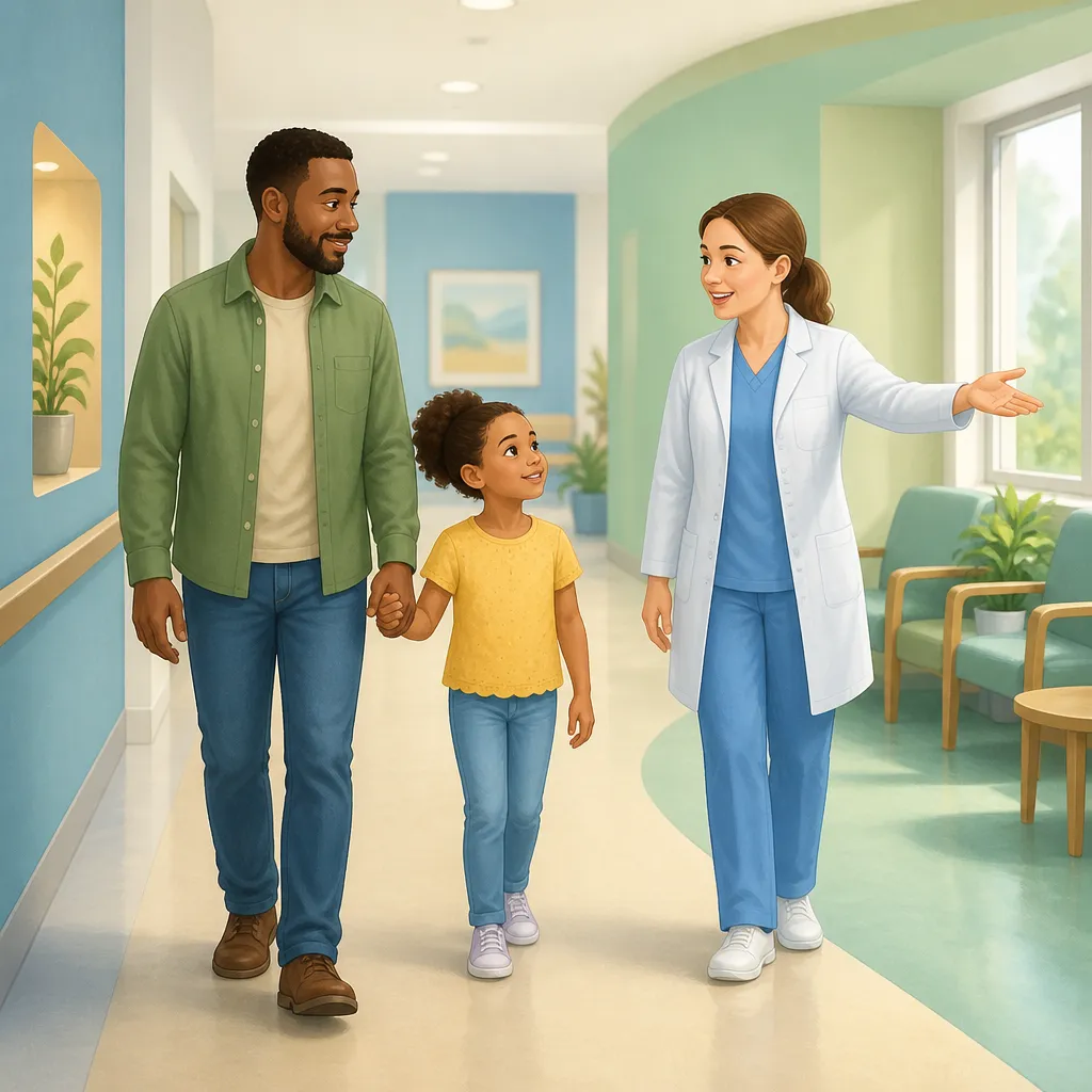 Illustration for A hospital visit