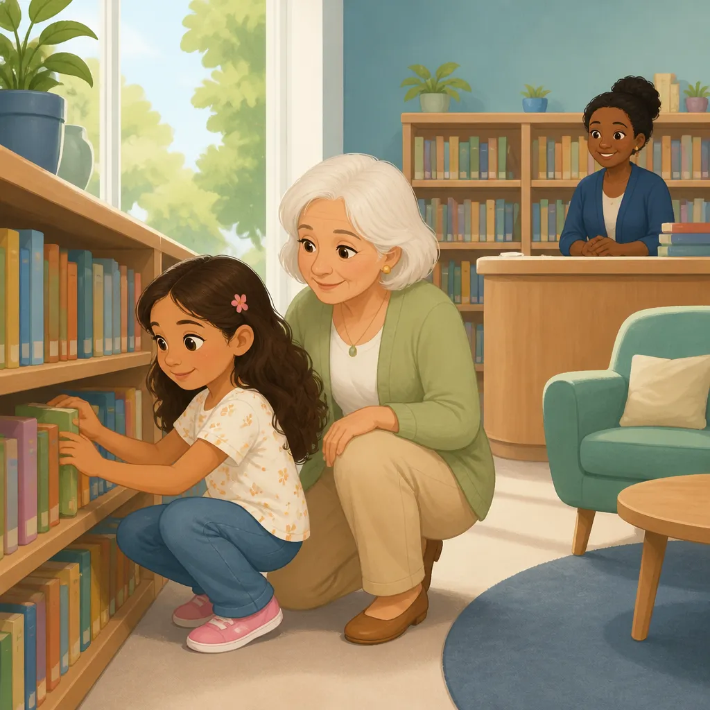 Illustration for The library