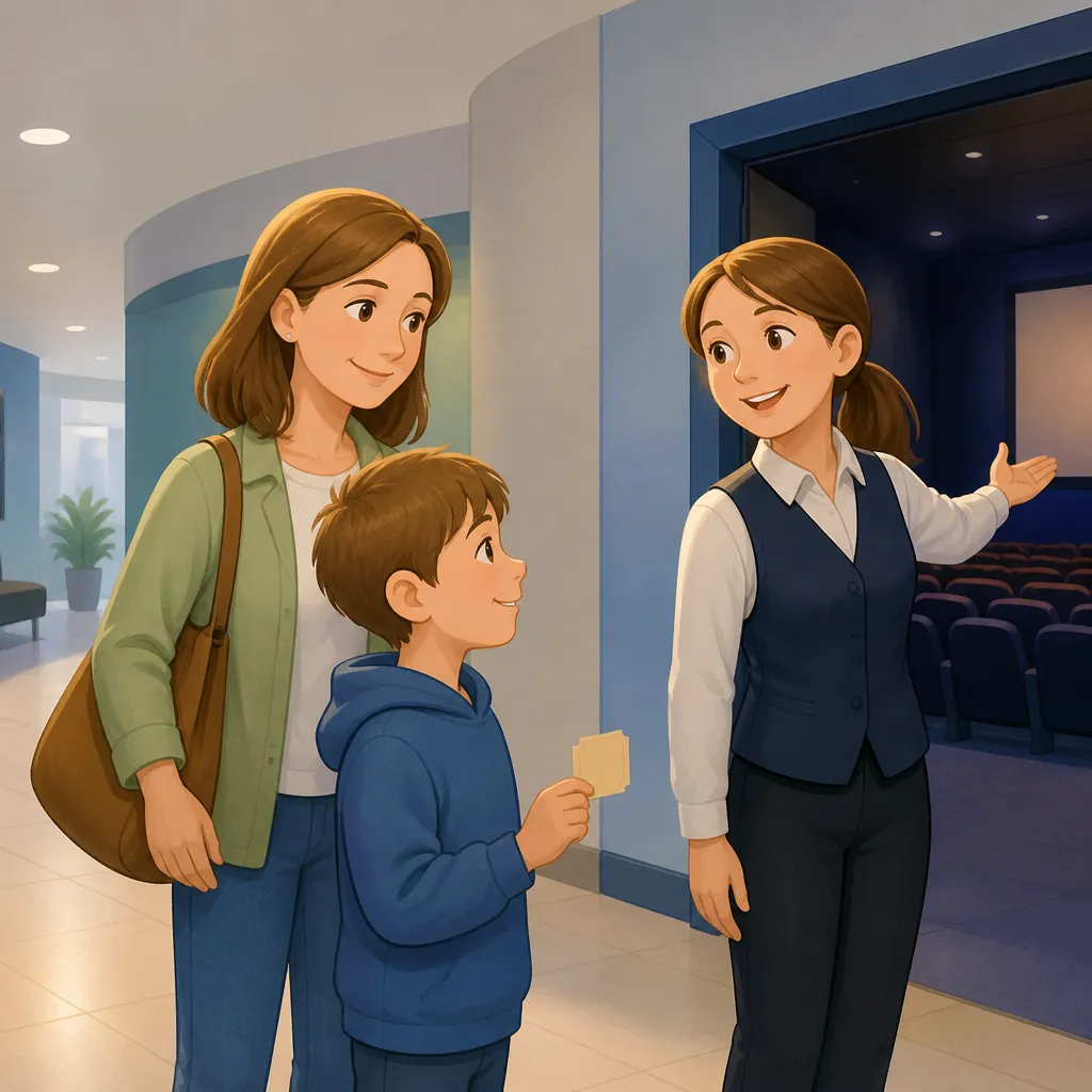 Illustration for The movie theater