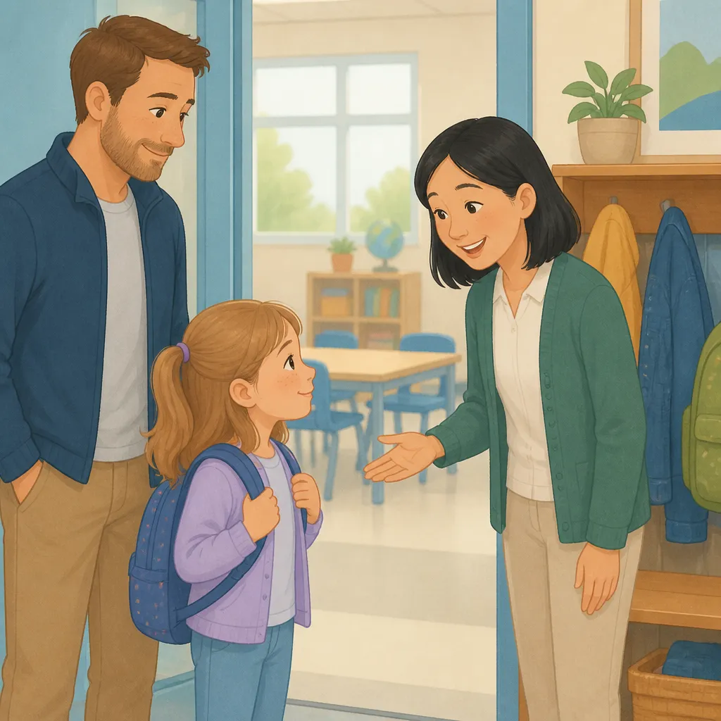 Illustration for A new teacher