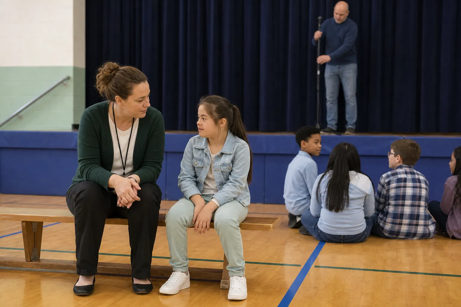 A different moment related to school assembly