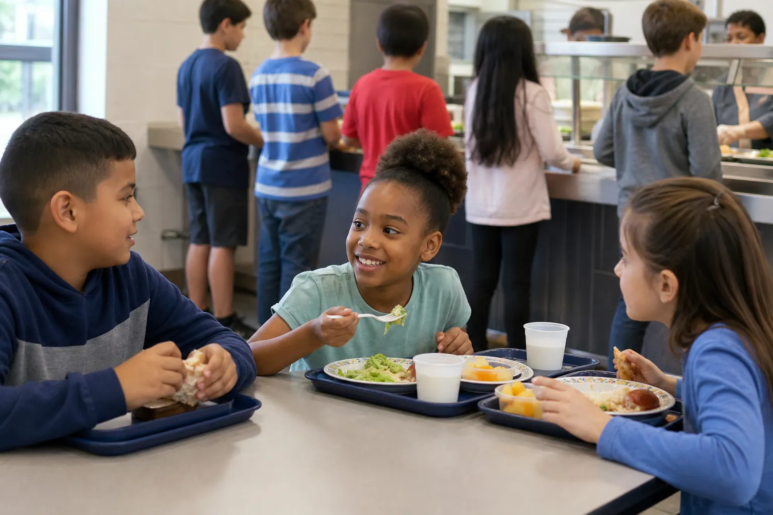 A different moment related to school lunch