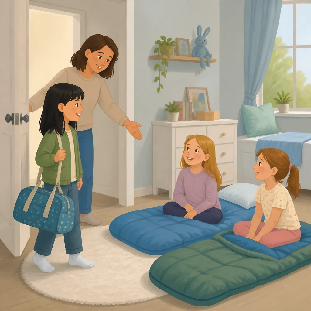 Illustration for A sleepover
