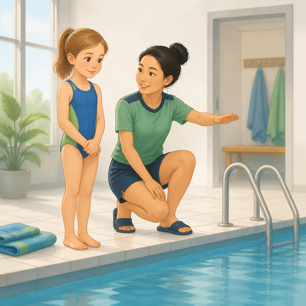 Illustration for The swimming pool