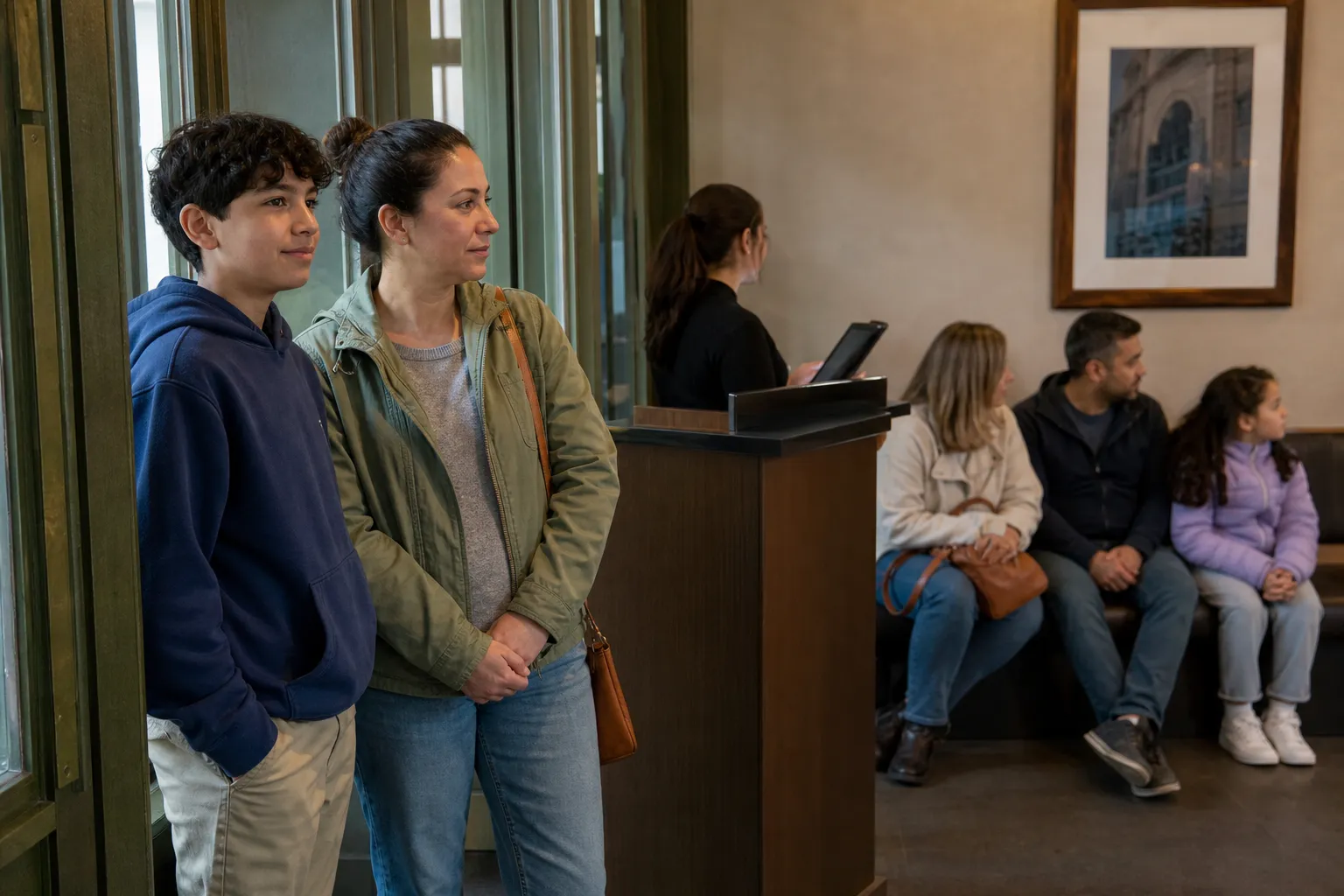 A different moment related to waiting in line